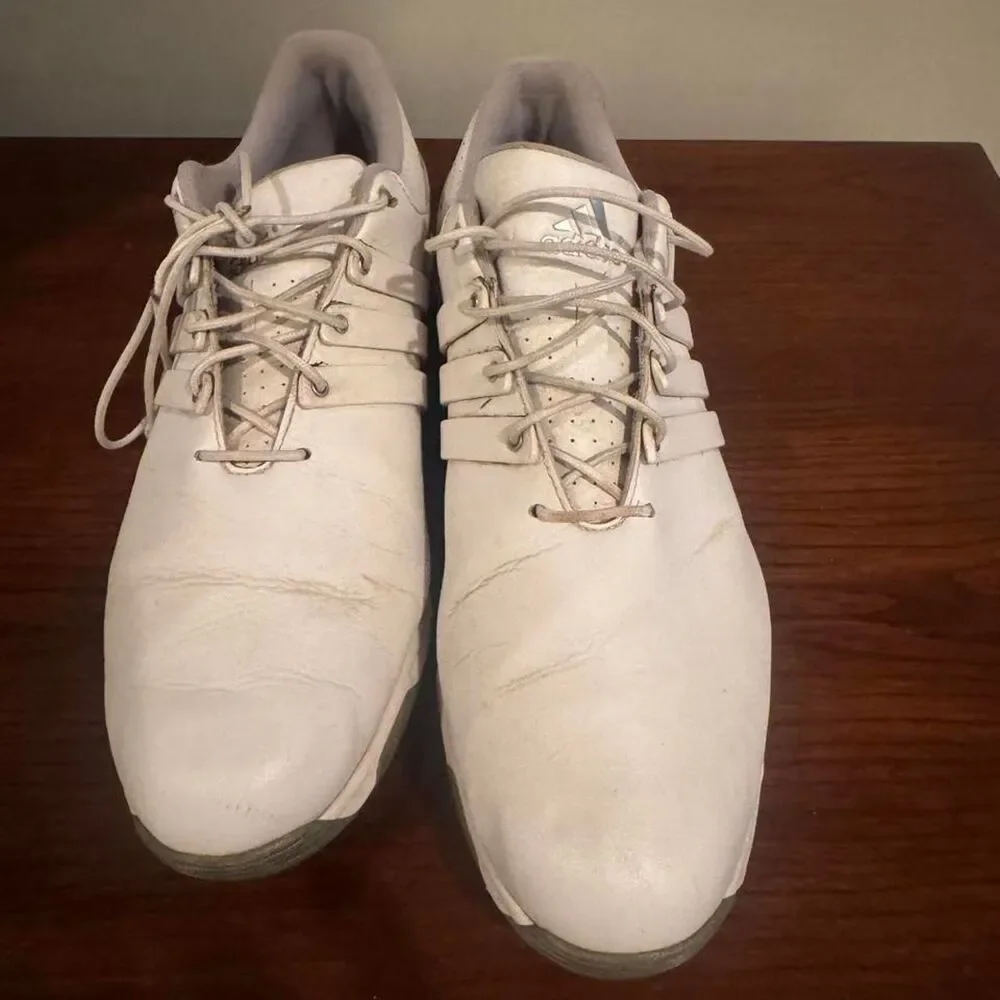 Adidas Men's White and Cream Trainers